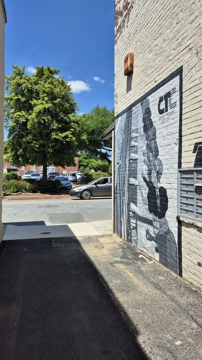 CTC alley mural Cabarrus Arts Council downtown Concord NC