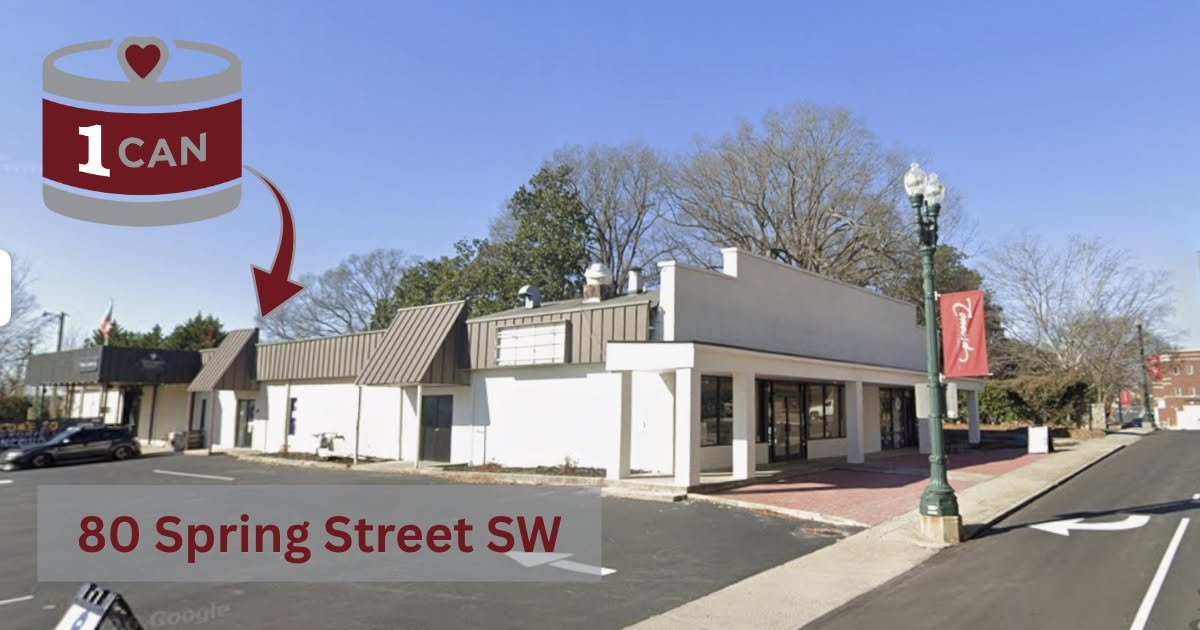 Restoration Market donation drop-off building 80 Spring St SW downtown Concord NC