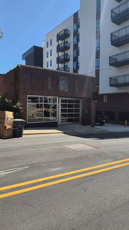 Market Street Barbers storefront downtown Concord NC