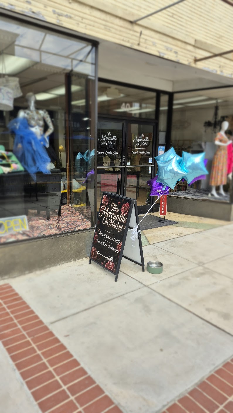 The Mercantile on Market storefront, 40 Union St S, Concord NC