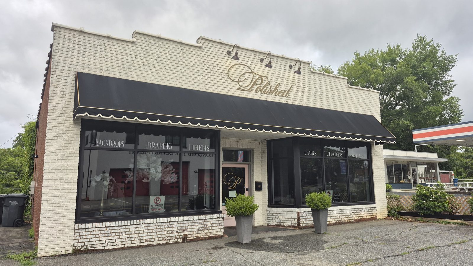Polished Event Design storefront at 32 Church St NE, Concord NC