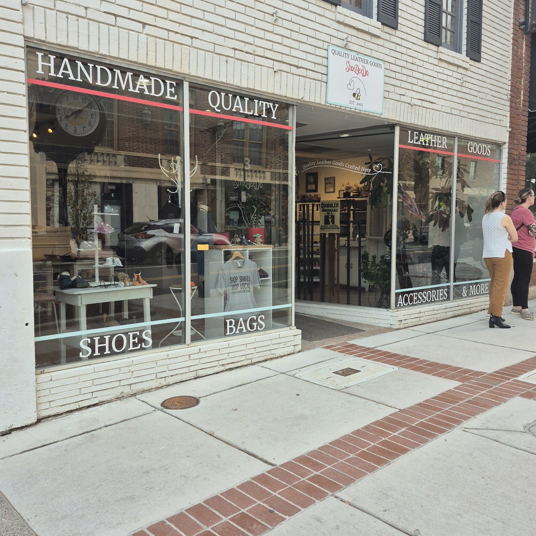 Shoe Bee Do storefront Union Street downtown Concord NC