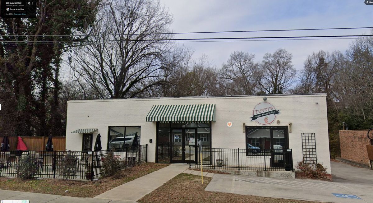 Tutti's Italian Market and Deli storefront 235 Cabarrus Ave E downtown Concord NC